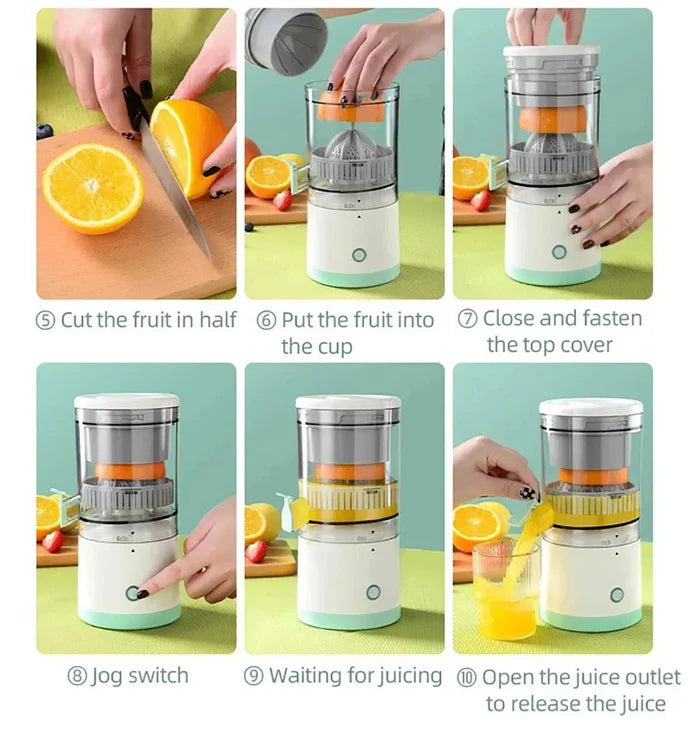 All-in-One Portable Automatic Fruit Juicer – Quick, Fresh, and Energy-Saving for Delicious Juices Anytime, Anywhere