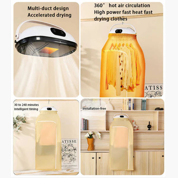 All-in-One Electric Clothes Drying Machine – Portable, Energy-Saving, and Perfect for Quick Drying Anytime, Anywhere