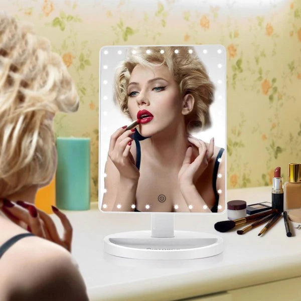 LuxeGlow Premium Large LED Vanity Mirror – Crystal Clear Reflection with Touch Controls & Adjustable Lighting
