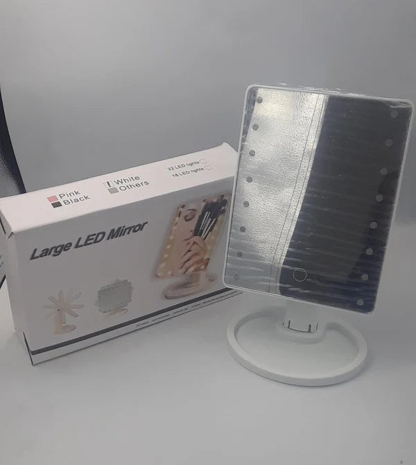 LuxeGlow Premium Large LED Vanity Mirror – Crystal Clear Reflection with Touch Controls & Adjustable Lighting