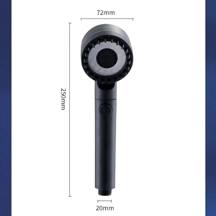 3-Mode High-Pressure Shower Head with Massage Brush – Adjustable Rain Spray