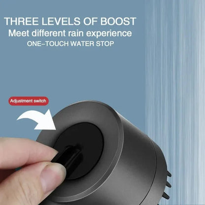 3-Mode High-Pressure Shower Head with Massage Brush – Adjustable Rain Spray