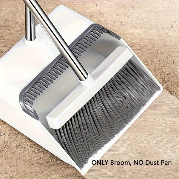 Professional Quality Stainless Steel Broom with Ergonomic Handle and Sturdy Plastic Head, Designed for Easy Sweeping and Convenient Storage, Suitable for Kitchen, Living Room, and Bedroom Floor Cleaning, Durable Essential Hou