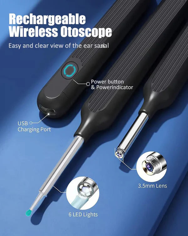 Smart Visual Otoscope Ear Wax Removal Tool, Ear Wax Removal Tool, Mini Camera for Ear Health Care