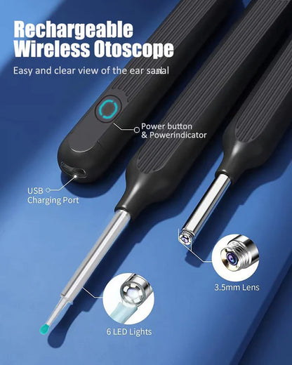 Smart Visual Otoscope Ear Wax Removal Tool, Ear Wax Removal Tool, Mini Camera for Ear Health Care