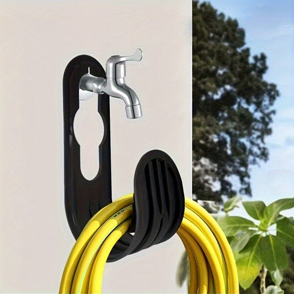 Space-Saving Wall-Mounted Garden Hose Holder - Durable Plastic, Multi-Color, Ideal for Outdoor Lawn Care and Gardening Tools, Garden Hose Organizer, Hose Storage