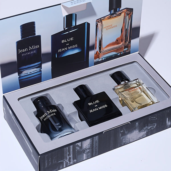 3-Piece Men’s Cologne Set – Long-Lasting Natural Woody Fragrance