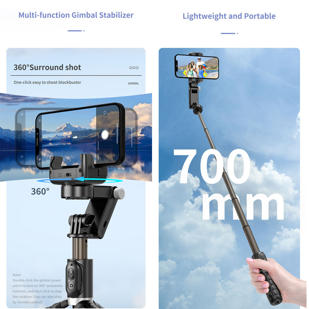 Transform Your Photography with Our 3-in-1 Selfie Stick, Tripod & Gimbal for Effortless Capture!