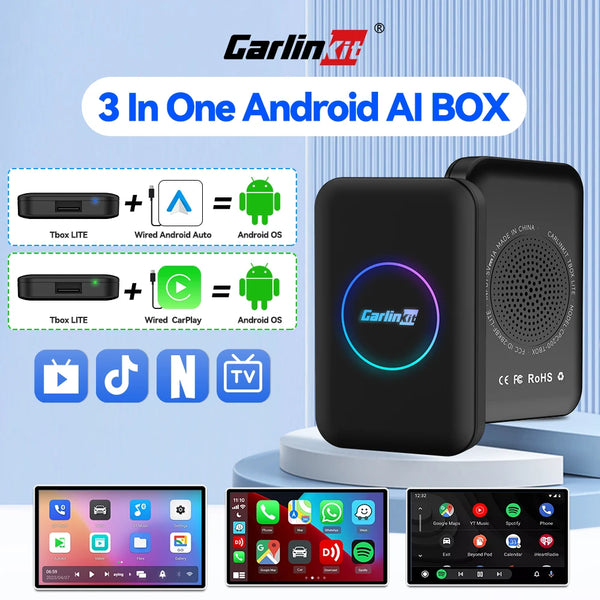 CarlinKit CarPlay Ai Box Lite Wireless CarPlay Android TV Box for OEM Car Android Auto Wireless Multimedia Video Streaming Box