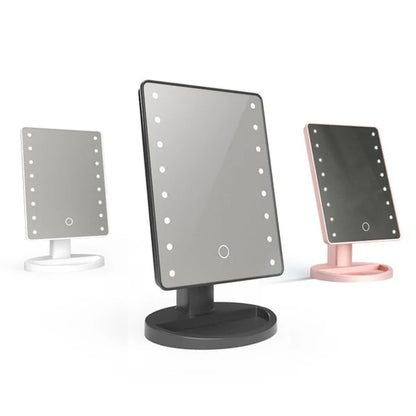 LuxeGlow Premium Large LED Vanity Mirror – Crystal Clear Reflection with Touch Controls & Adjustable Lighting